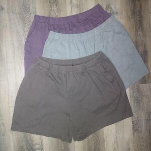 Roaman's NWOT Athletic Shorts - Purple, Gray, Brown With Pockets